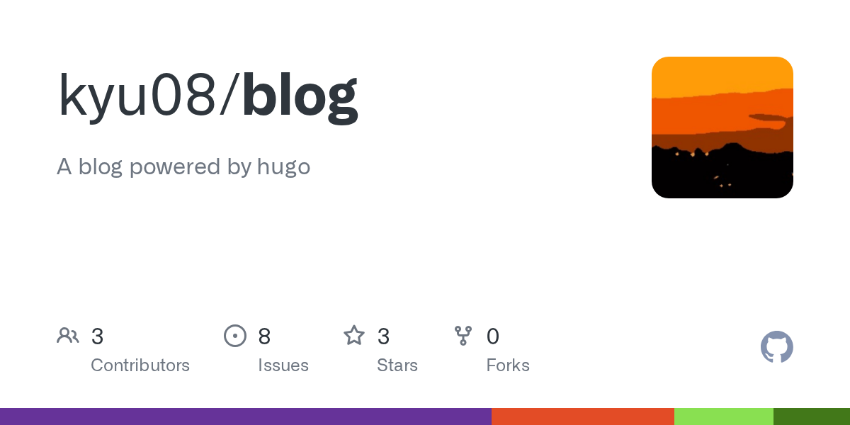 GitHub - kyu08/blog: A blog powered by hugo