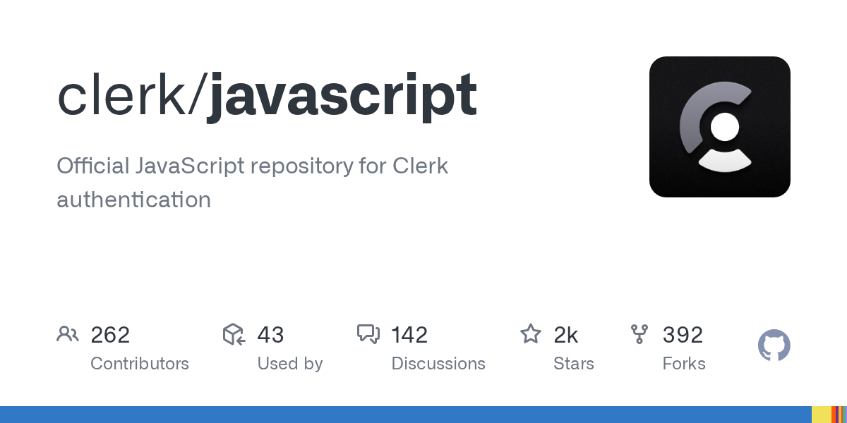 GitHub - clerk/javascript: Official JavaScript repository for Clerk authentication