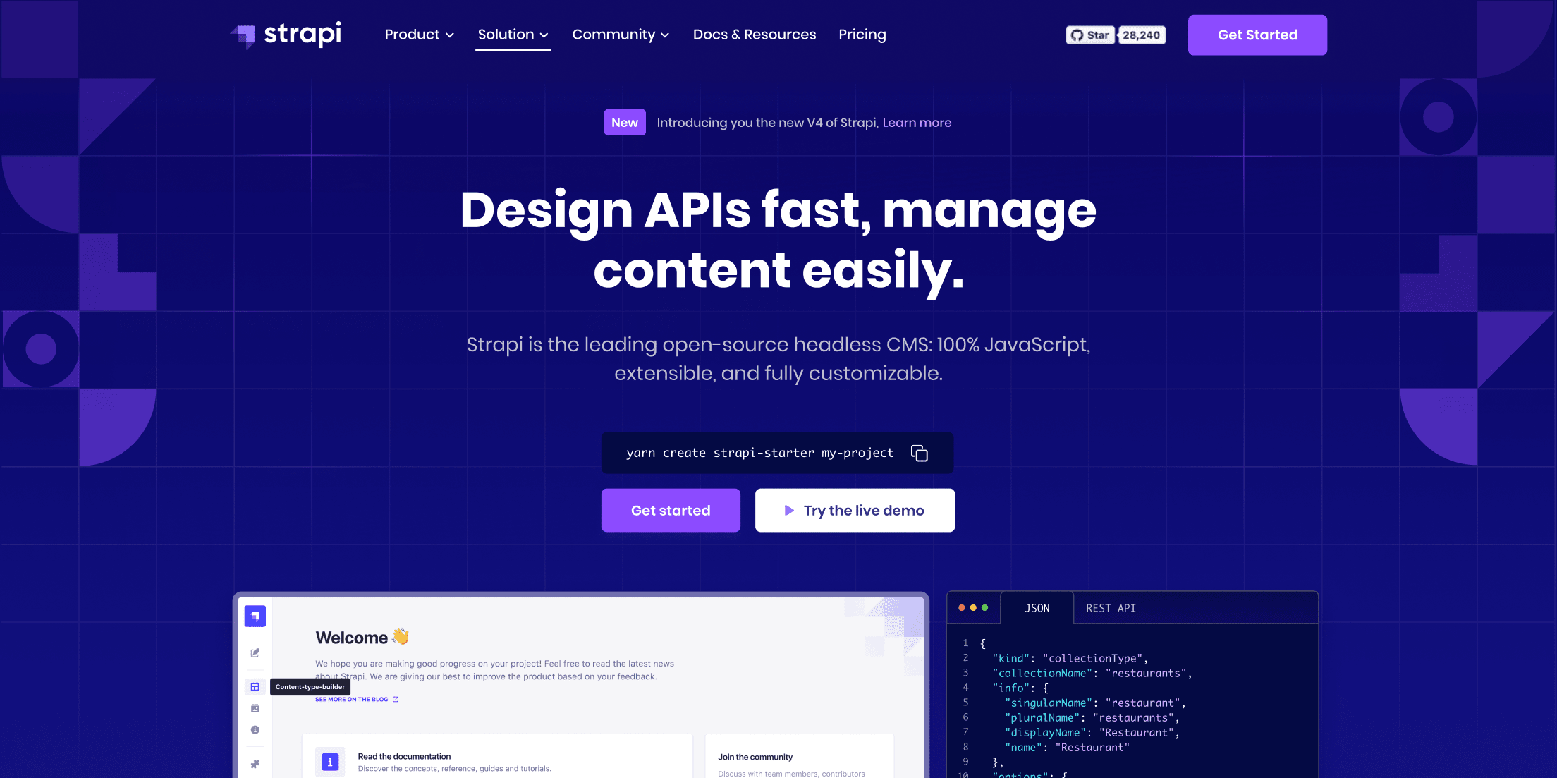 Strapi - Open source Node.js Headless CMS 🚀