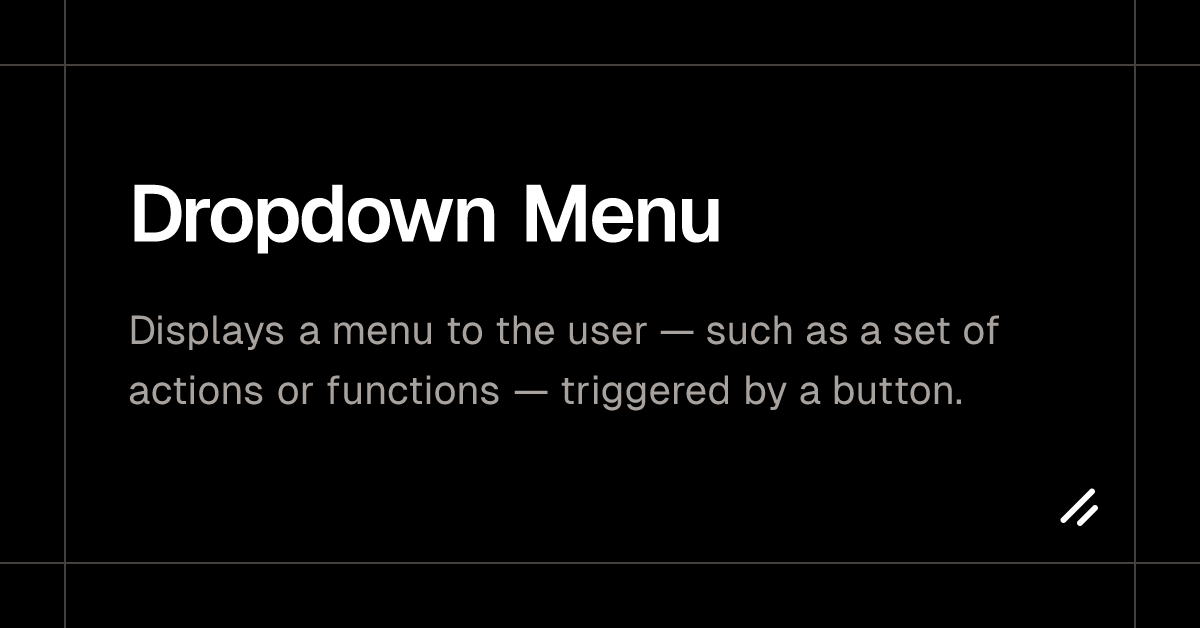 Dropdown Menu - shadcn/ui