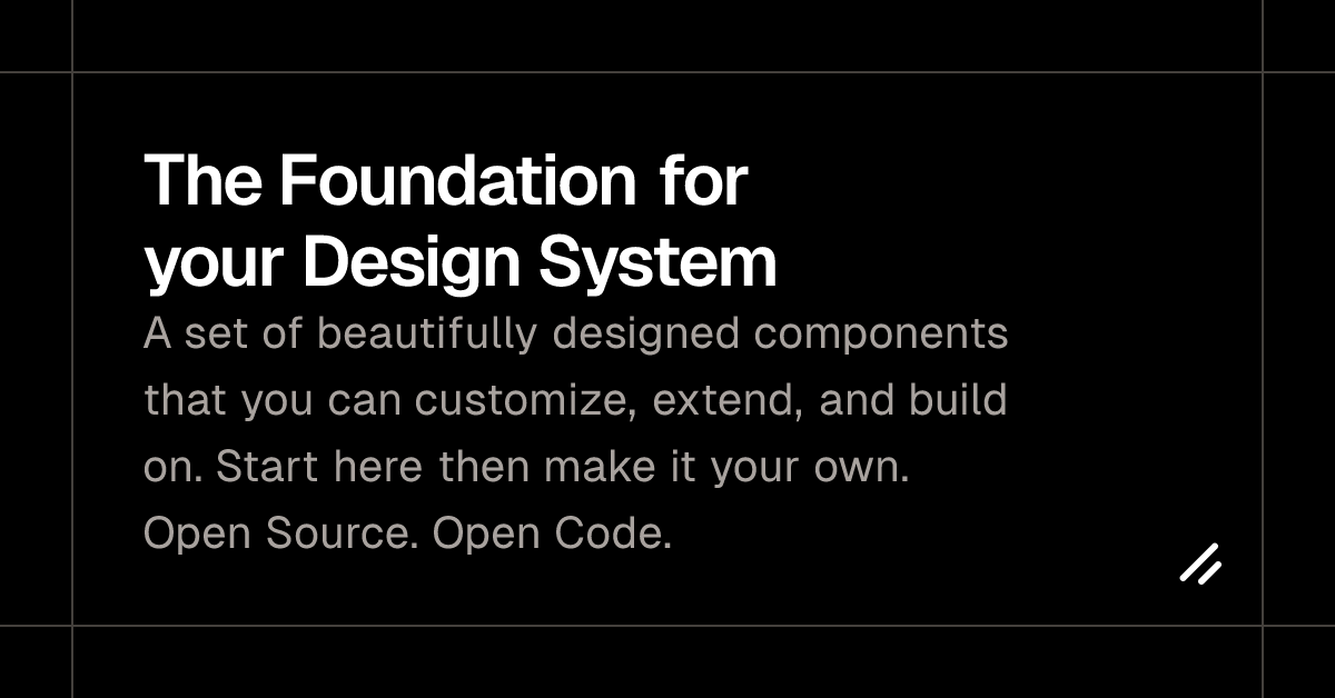 The Foundation for your Design System - shadcn/ui