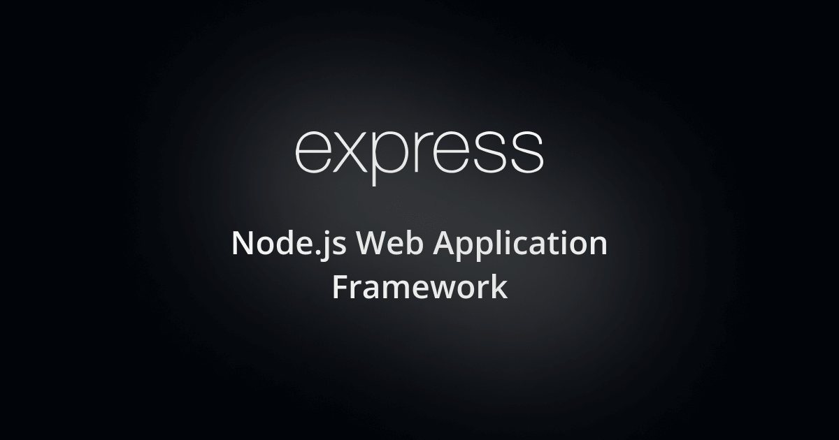 Express - Node.js web application framework
