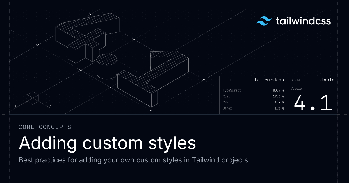 Adding custom styles - Core concepts - Tailwind CSS