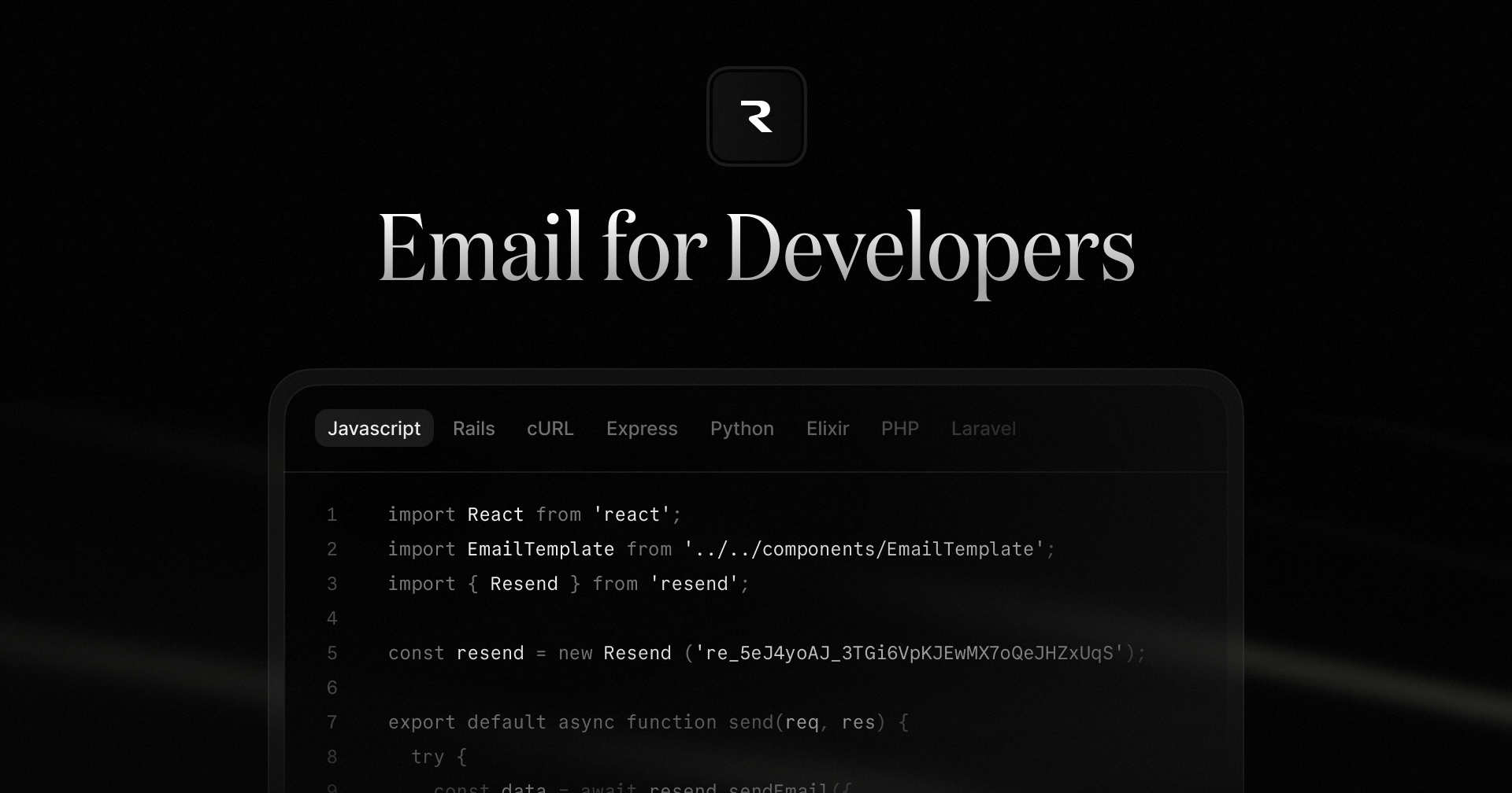 Resend · Email for developers