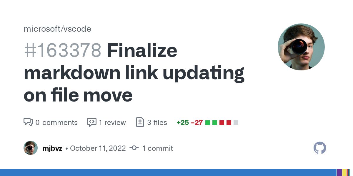 Finalize markdown link updating on file move by mjbvz · Pull Request #163378 · microsoft/vscode
